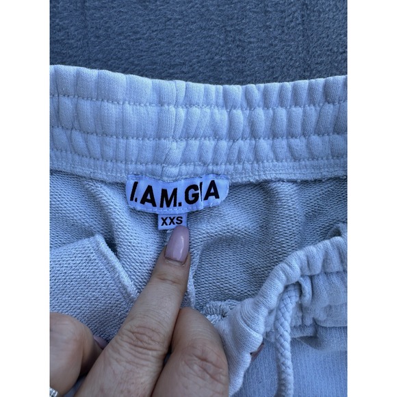 I.AM.GIA Snake Print Sweatpants XXS White Cotton Joggers Streetwear Logo Graphic - Picture 4 of 6